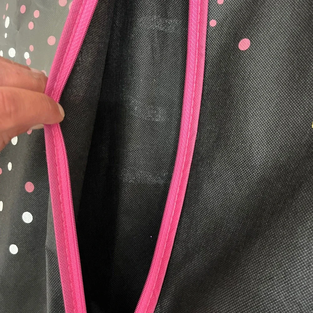 Princess Paradise Garment Bag Black Pink‎ Polka Dot Dress Cover 60 Inch Travel